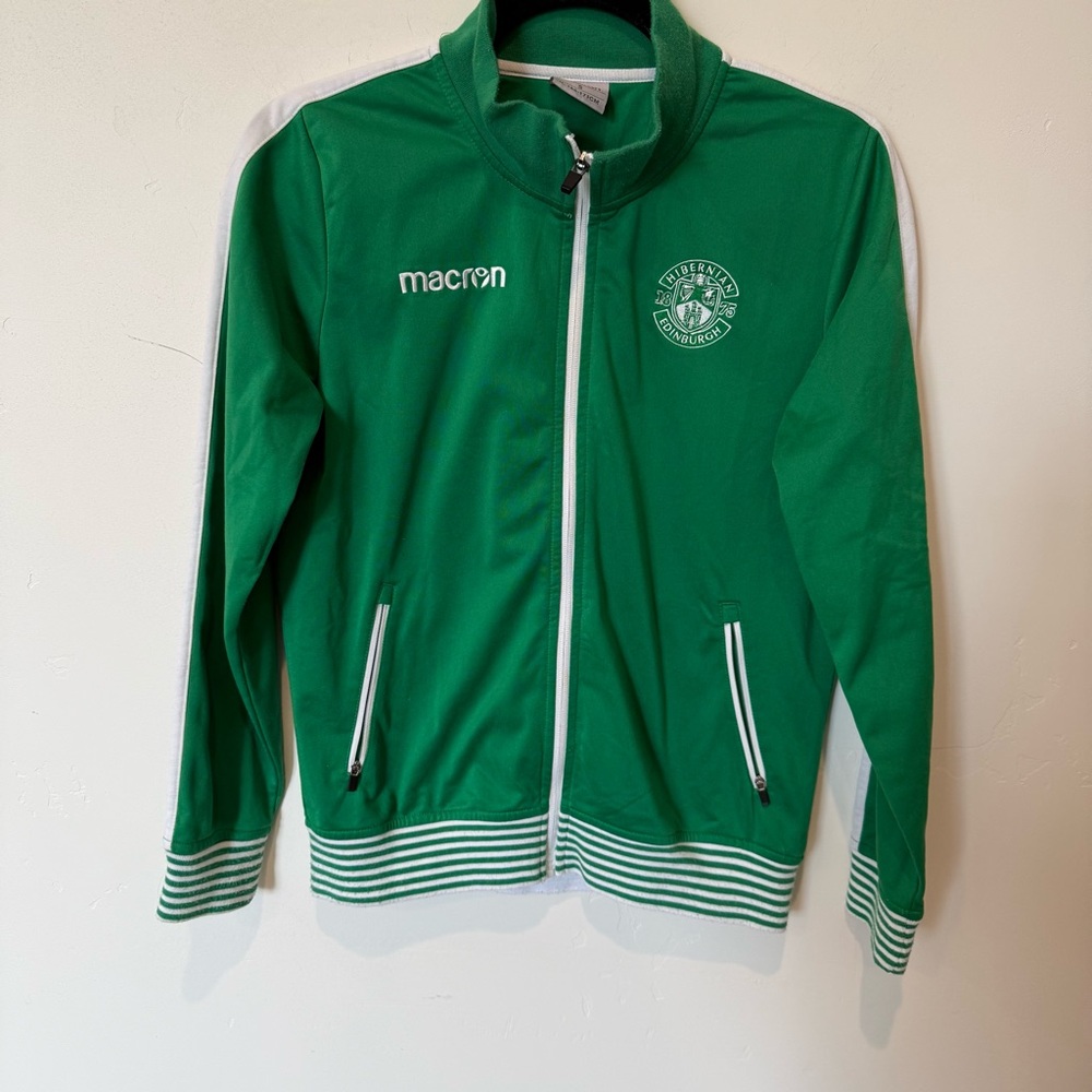 MACARON Hibernian Zip Jacket Adult Size Small Football Soccer Track 2017-2018